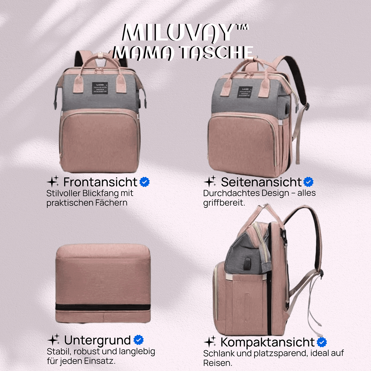 Miluvay™ Mama Tasche 3-in-1 Wickelrucksack & Babybett
