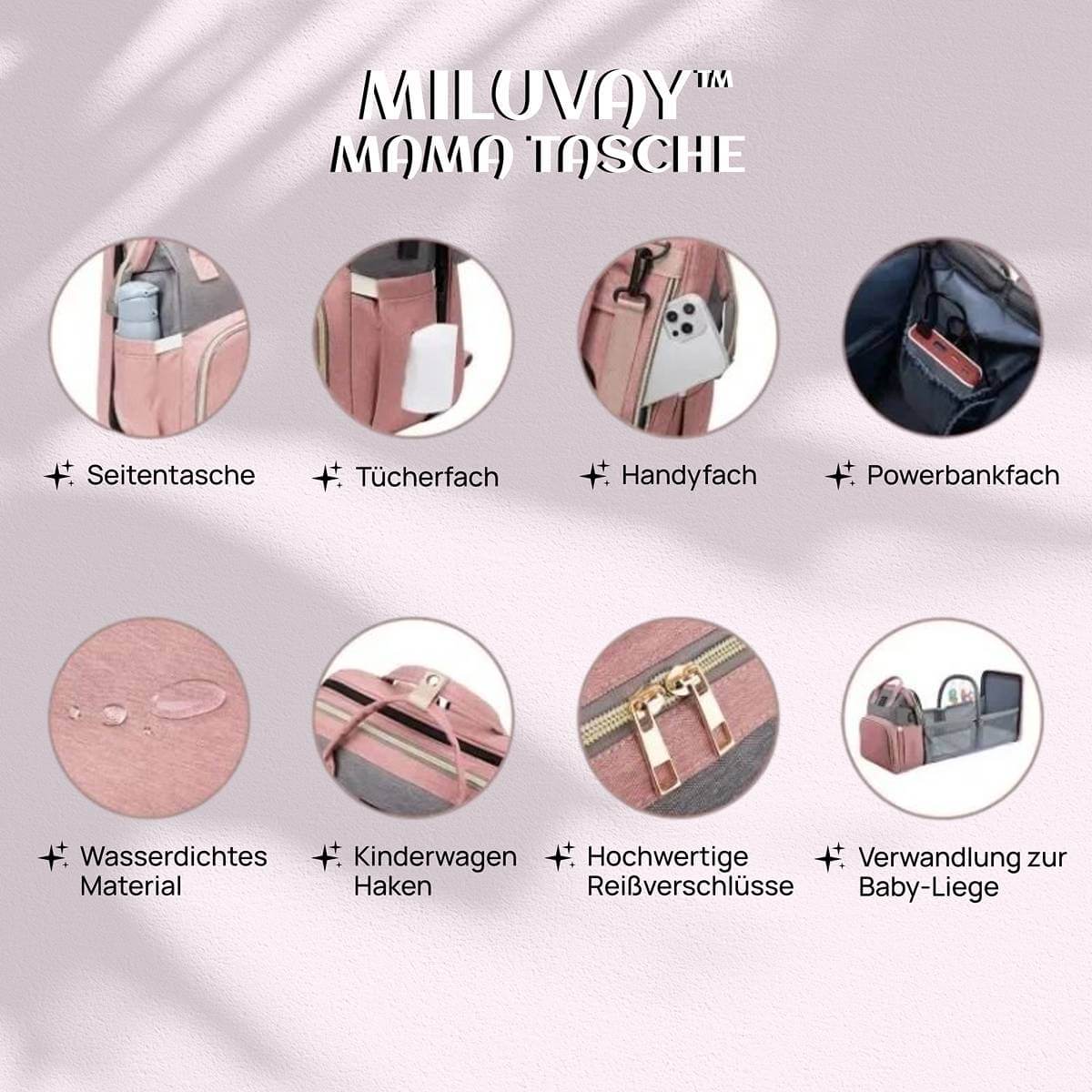 Miluvay™ Mama Tasche 3-in-1 Wickelrucksack & Babybett